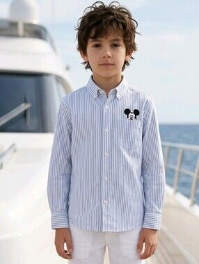 GAP Disney Striped Button Down Shirt Unisex